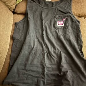 Comfort Colors Black Pocket Tank with Sunglasses Patch